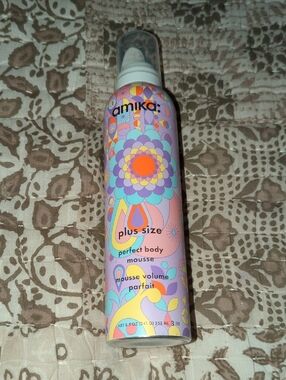 amika Plus Size Perfect Body Mousse — Lavender & Pink Floral Can